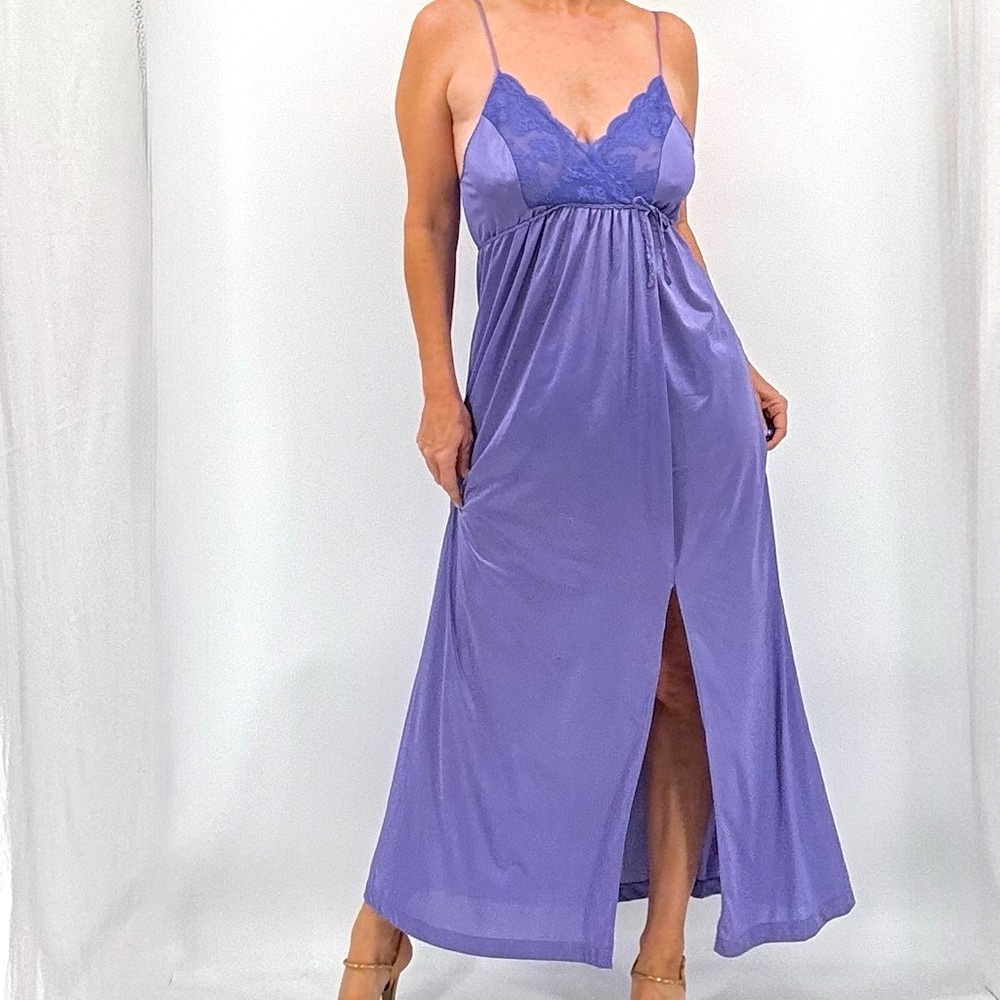 Vintage 70’s Gilead Goddess Ethereal Lace Braided Chemise Peignoir Slip Dress